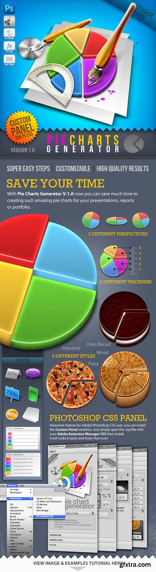 Graphicriver Infographic Tool Series: 3D Pie Charts Generator 888921