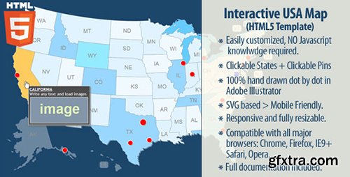 CodeCanyon - Interactive USA Map - HTML5 v2.0.1 - 4527698