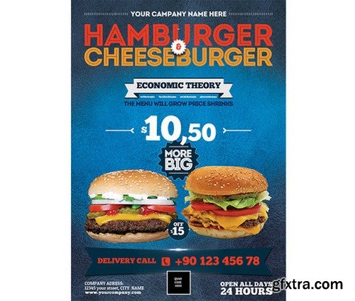 CM - Hamburger Cheeseburger flyer a4 v3 436444