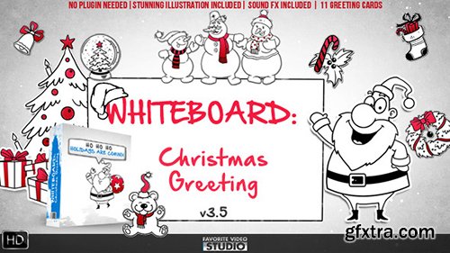 Videohive Holidays Whiteboard Greetings Pack 6078110