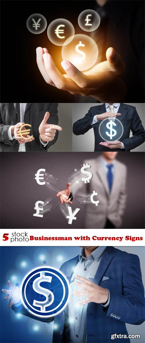Photos - Businessman with Currency Signs