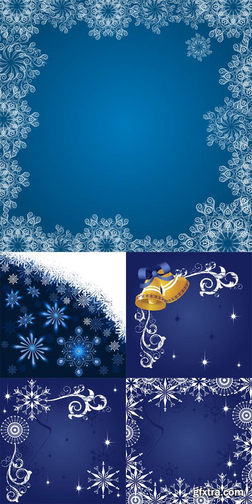 5 Christmas Dark Blue Backgrounds