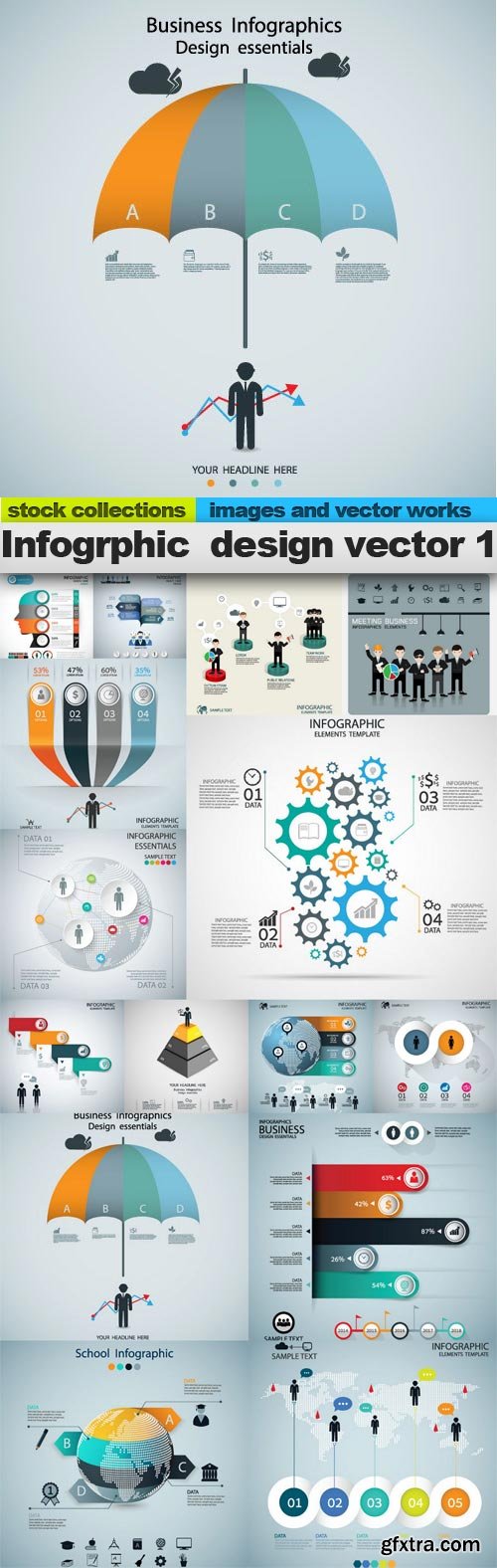 Infogrphic design vector 1, 15 x EPS