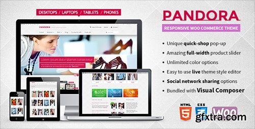 ThemeForest - Pandora v1.1.17 - Responsive WooCommerce HTML5 Theme - 5315097