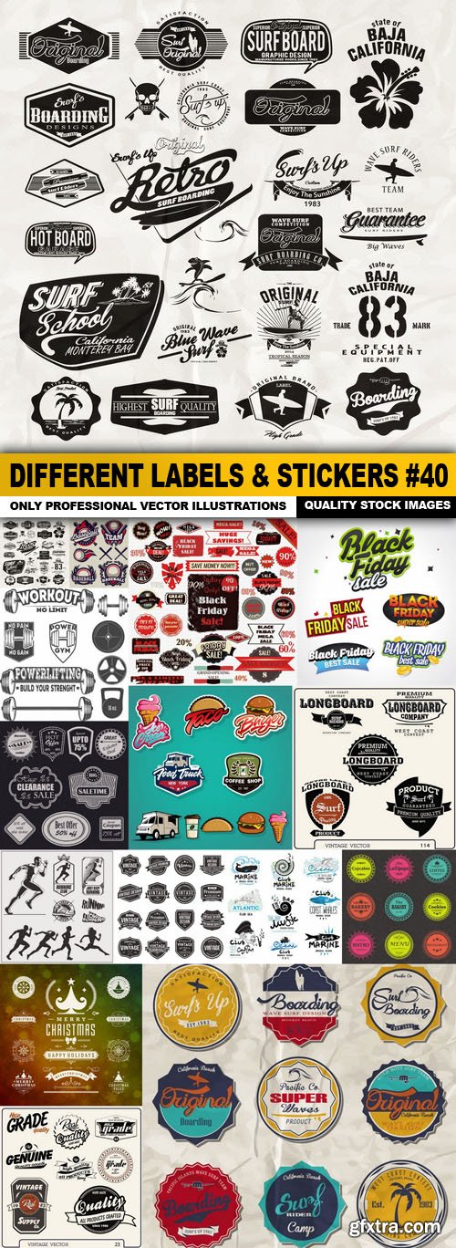 Different Labels & Stickers #40 - 15 Vector