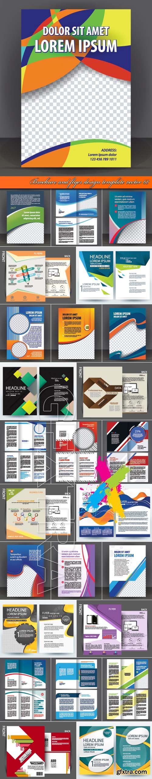 Brochure and flyer design template vector 68