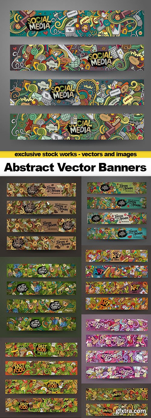 Abstract Vector Banners, 20xEPS