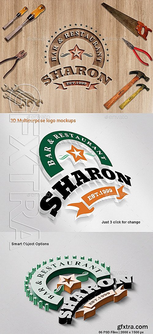 GraphicRiver - 3D Multipurpose Logo Mockups 11718846