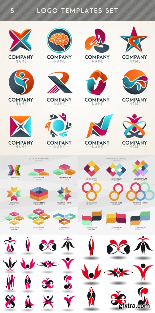 Vector Abstract Logos and Icons Set