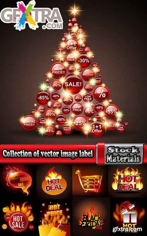 Collection of vector image label on various subjects 6-25 Eps
