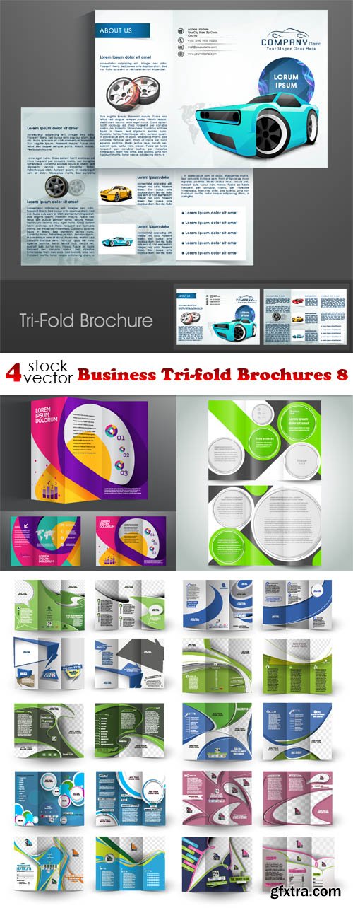 Vectors - Business Tri-fold Brochures 8