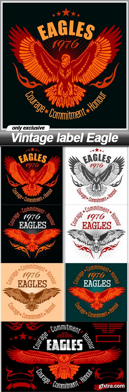 Vintage Label Eagle 7xEPS