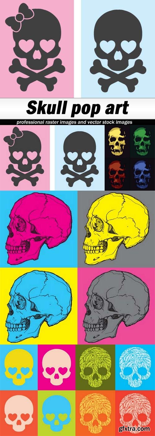 Skull pop art