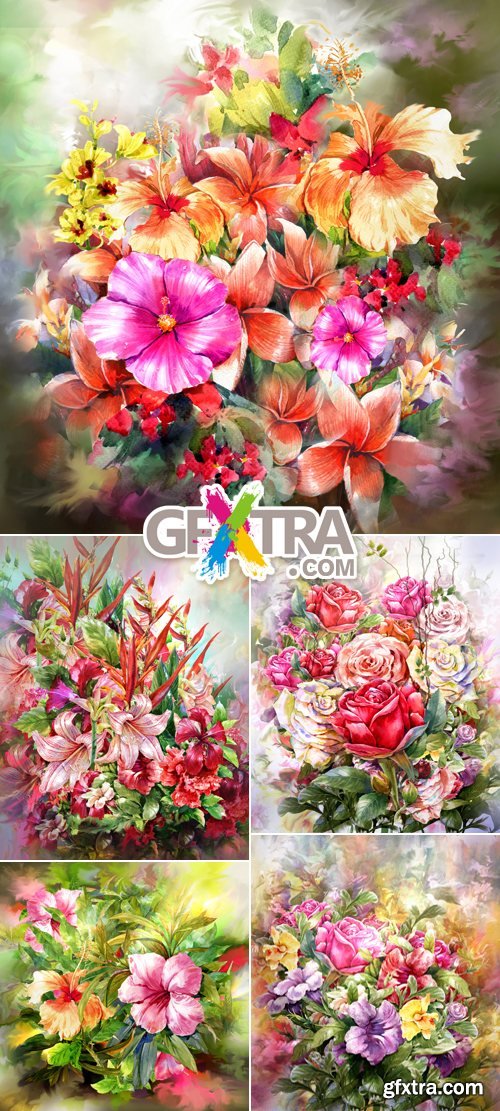 Stock Photo - Multicolored Flowers