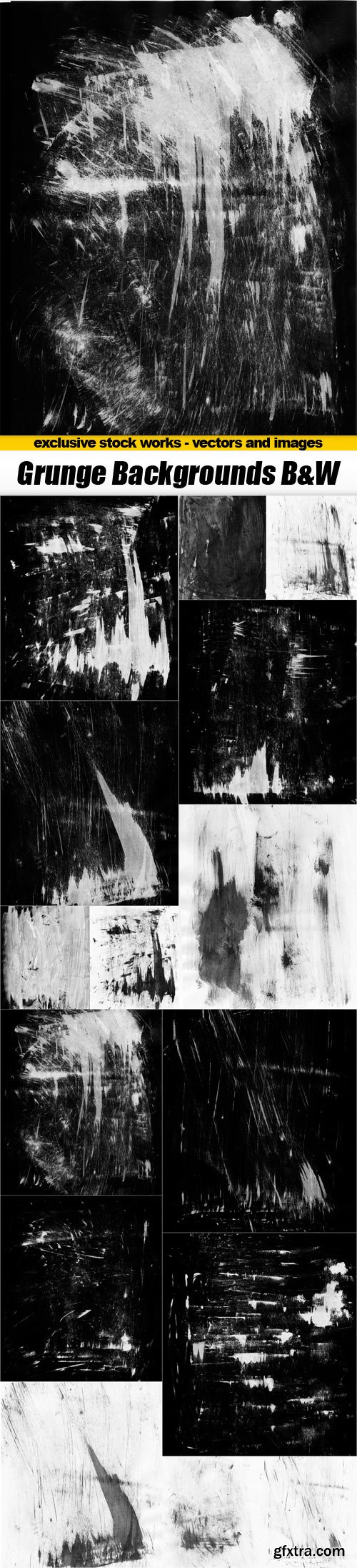 Grunge Backgrounds Black And White - 15x JPEGs