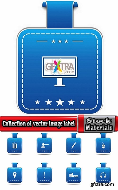 Collection of vector image label on various subjects 7-25 Eps
