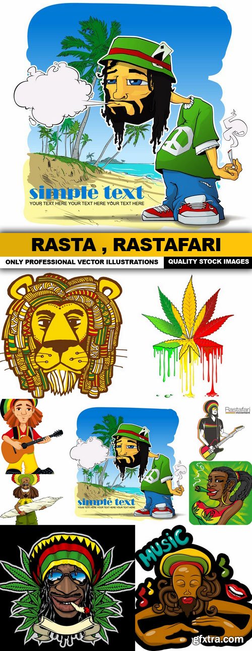 Rasta , Rastafari - 9 Vector