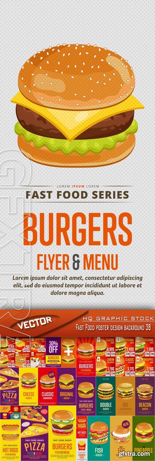Stock Vector - Fast Food poster design backround 38