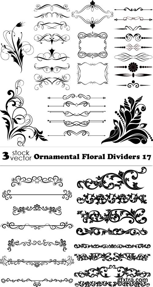 Vectors - Ornamental Floral Dividers 17