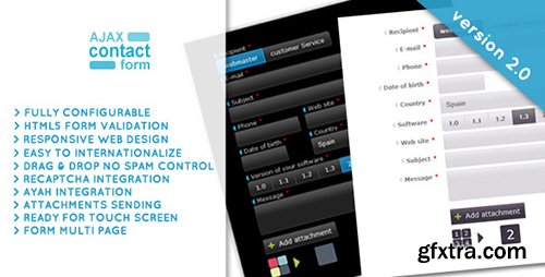 CodeCanyon - Ajax Contact Form with attachments v2.0.6 - 3193426