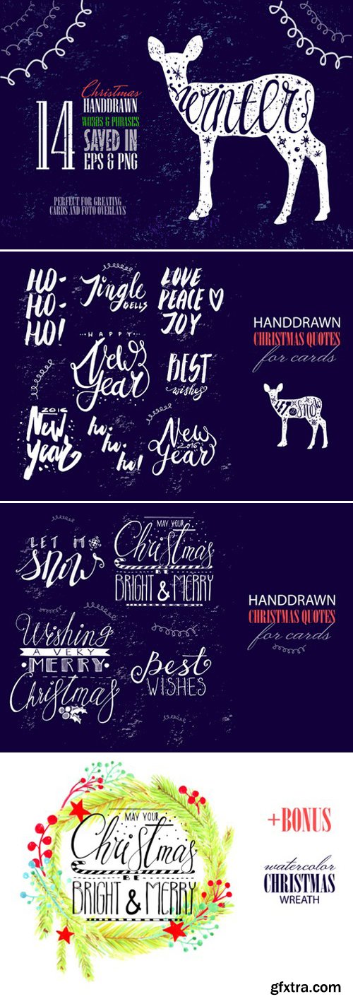 CM - Handdrawn Christmas phrases 453323