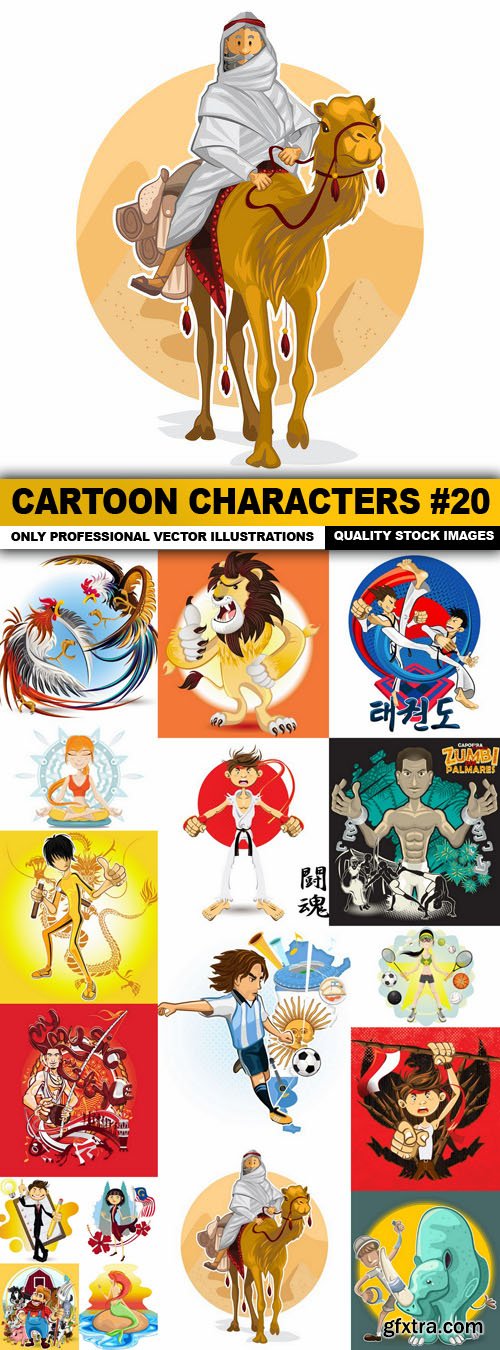 Cartoon Characters #20 - 17 Vector