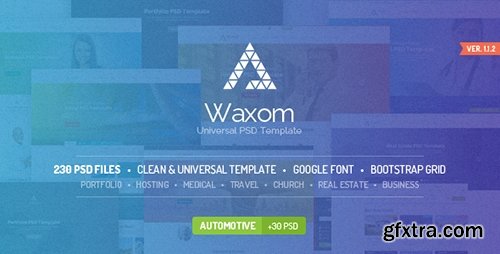 ThemeForest - Waxom v1.1.2 - Clean & Universal PSD Template - 8407963