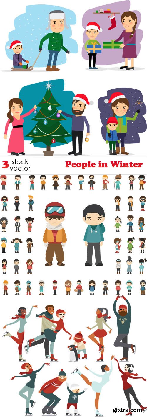 Vectors - People in Winter