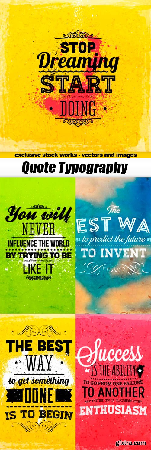 Quote Typographical Backgrounds - 5x EPS