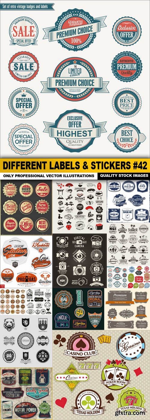 Different Labels & Stickers #42 - 15 Vector