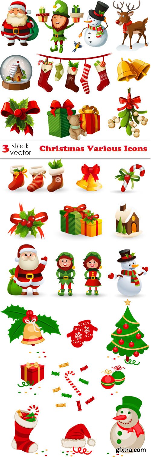 Vectors - Christmas Various Icons