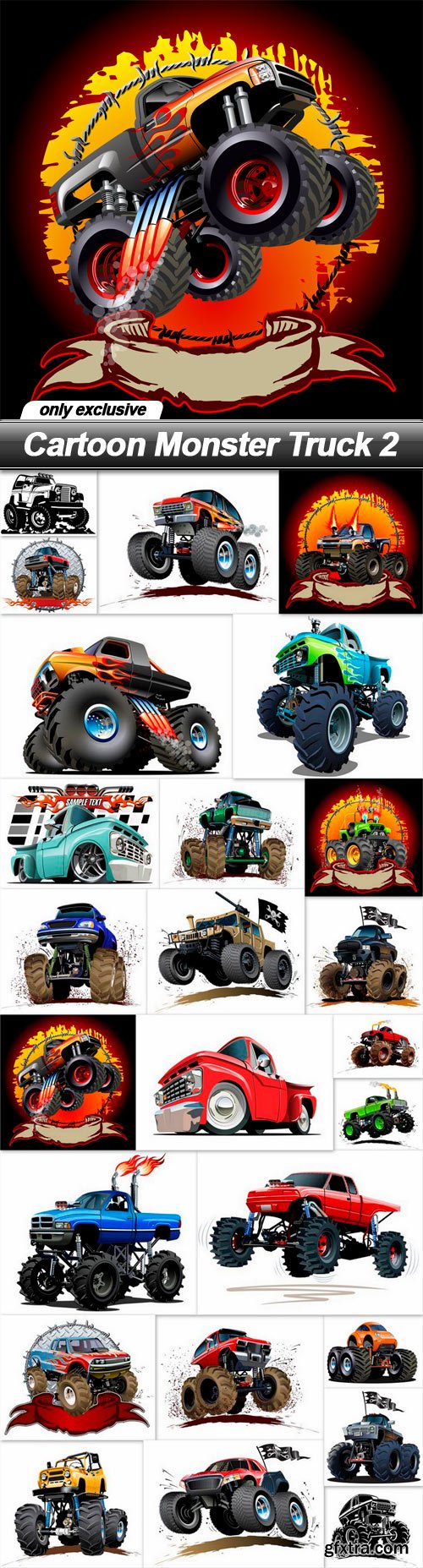 Cartoon Monster Truck 2 - 25 EPS