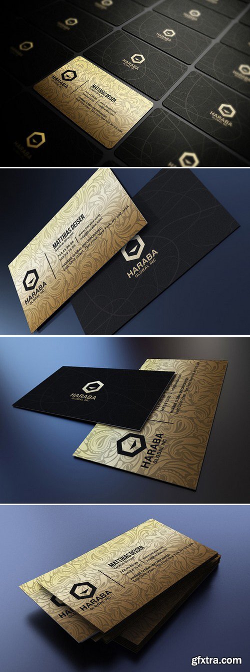 CM - Gold And Black Business Card 228614