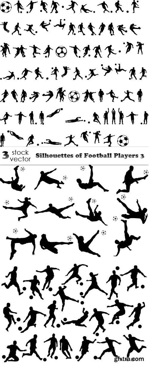 Vectors - Silhouettes of Football Players 3