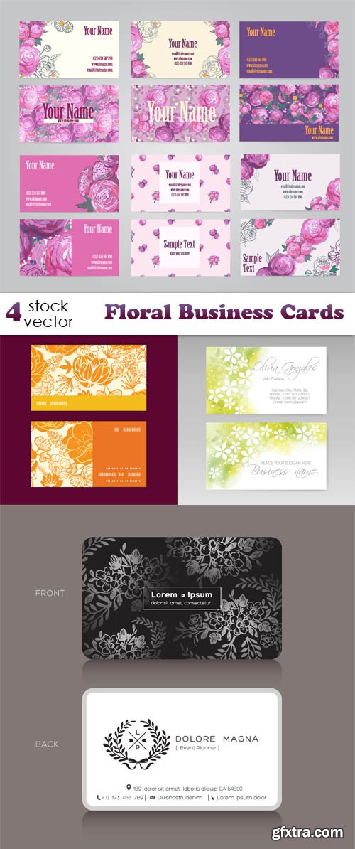 Vectors - Floral Business Cards