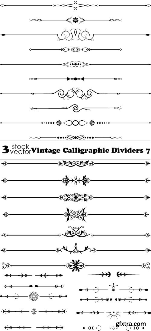 Vectors - Vintage Calligraphic Dividers 7