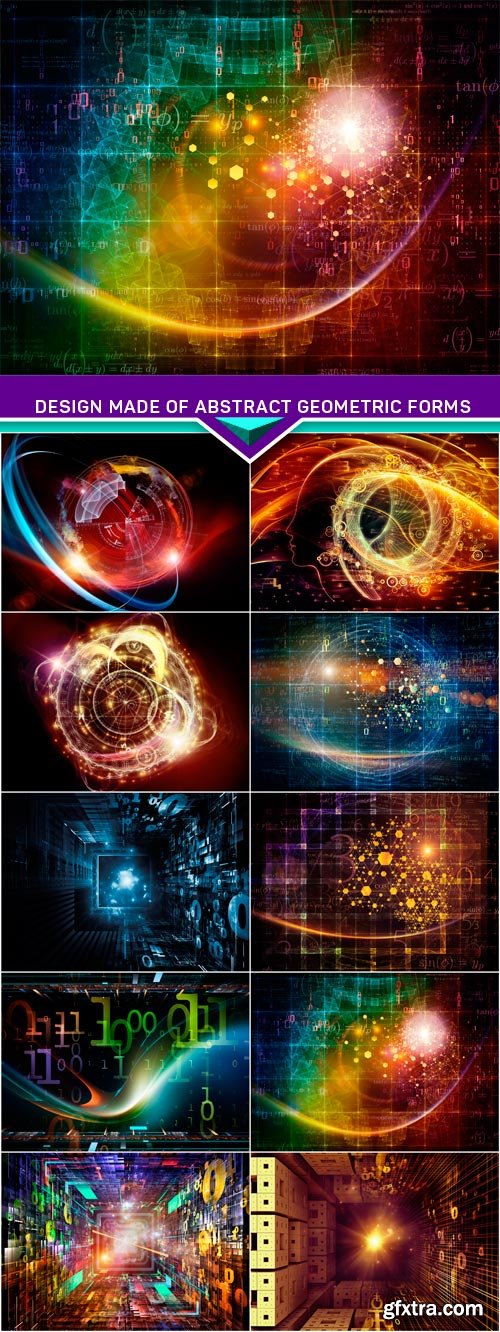 Design made of abstract geometric forms 10x JPEG