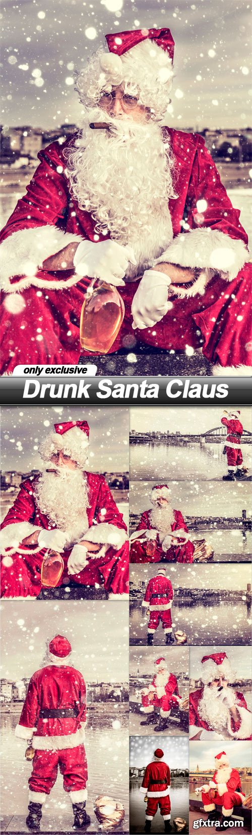 Drunk Santa Claus - 9 UHQ JPEG