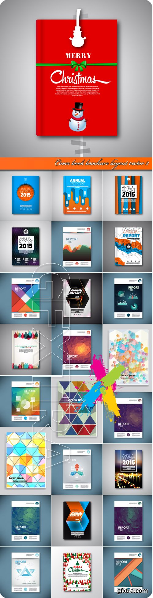 Cover book brochure layout vector 2