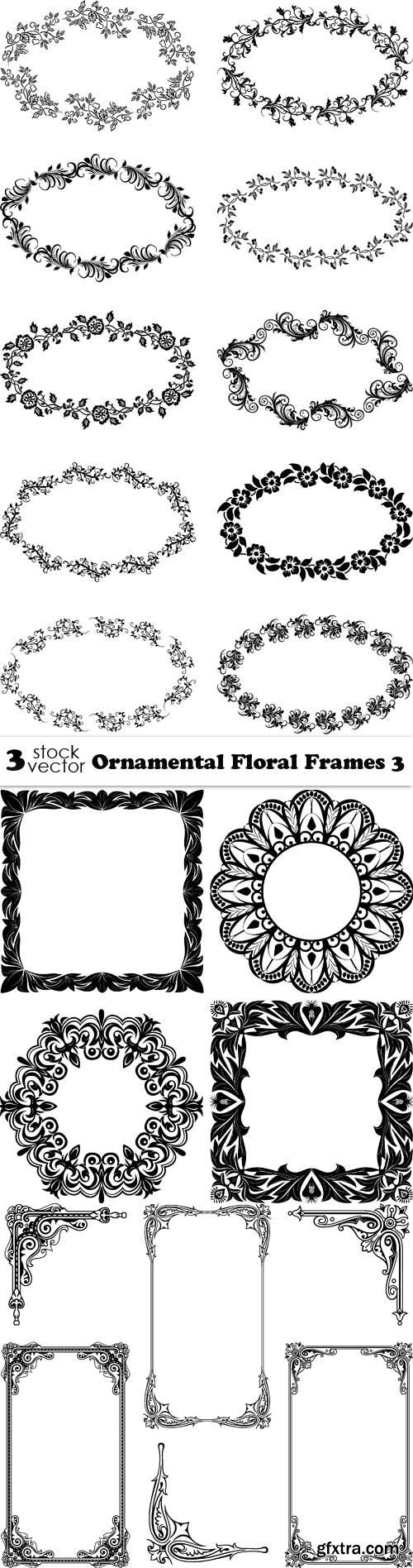 Vectors - Ornamental Floral Frames 3