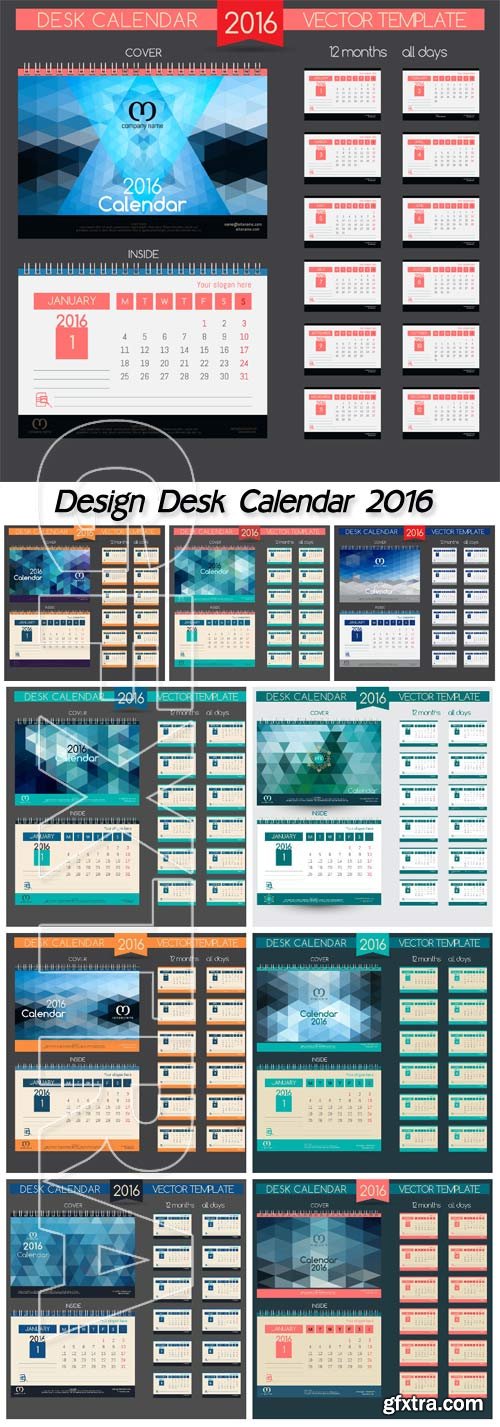 Design Desk Calendar 2016