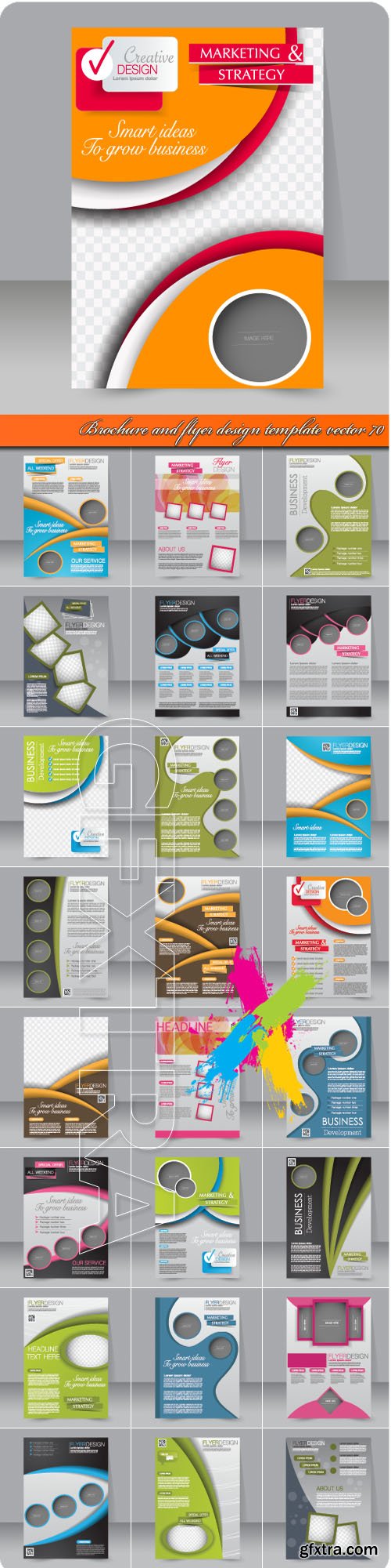 Brochure and flyer design template vector 70