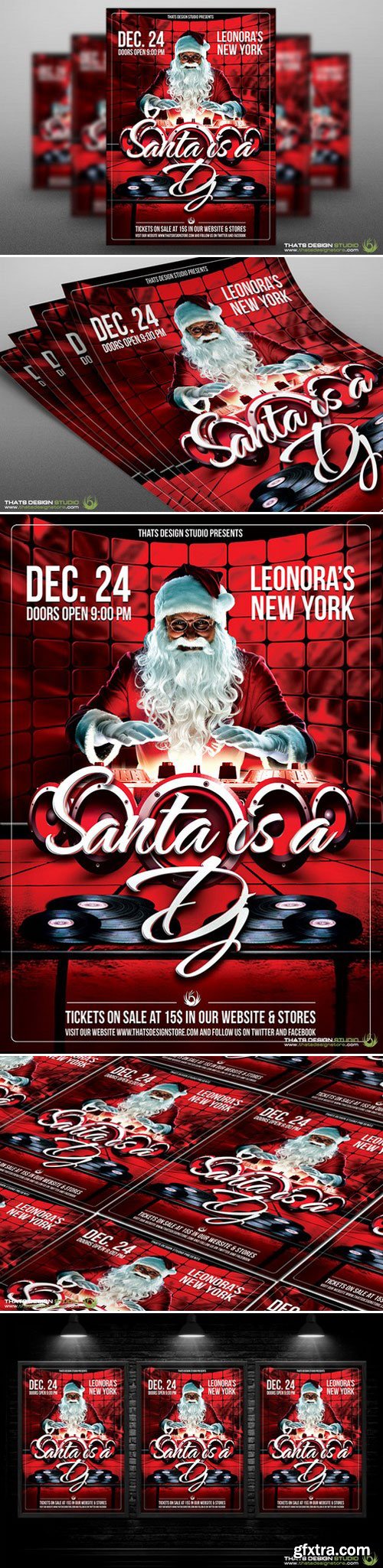 CM - Santa is a DJ Flyer Template 92542
