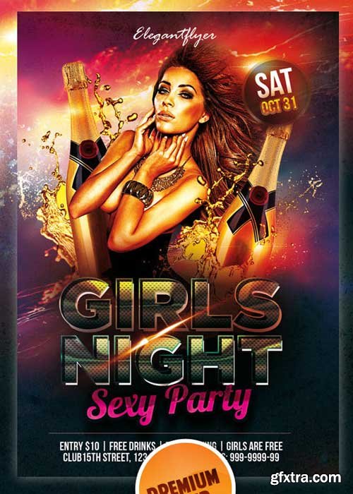 Girls Night Sexy Party Flyer Template