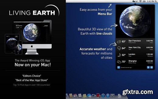 Living Earth - Desktop Weather & World Clock v1.24 (Mac OS X)