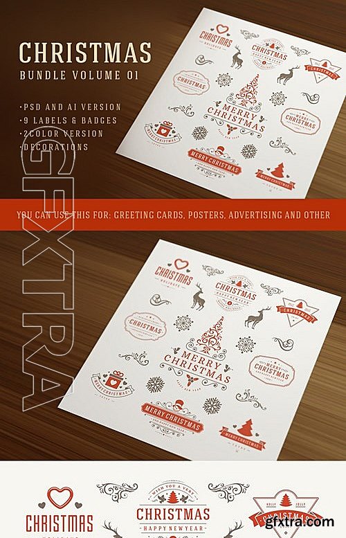 CM - Christmas labels and badges 386526