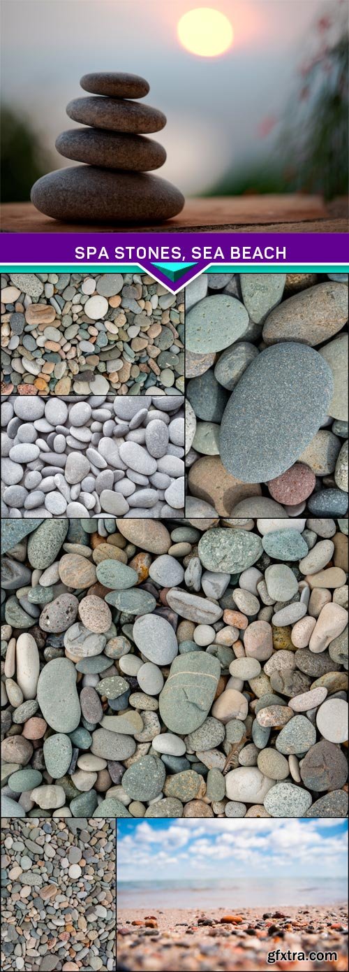 Spa stones, sea beach 7x JPEG