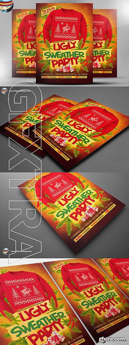 CM - Ugly Sweater Flyer Template 2 464741
