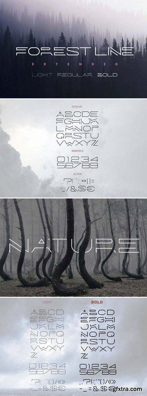 CM - Forest Line Extended Linear Font 465080