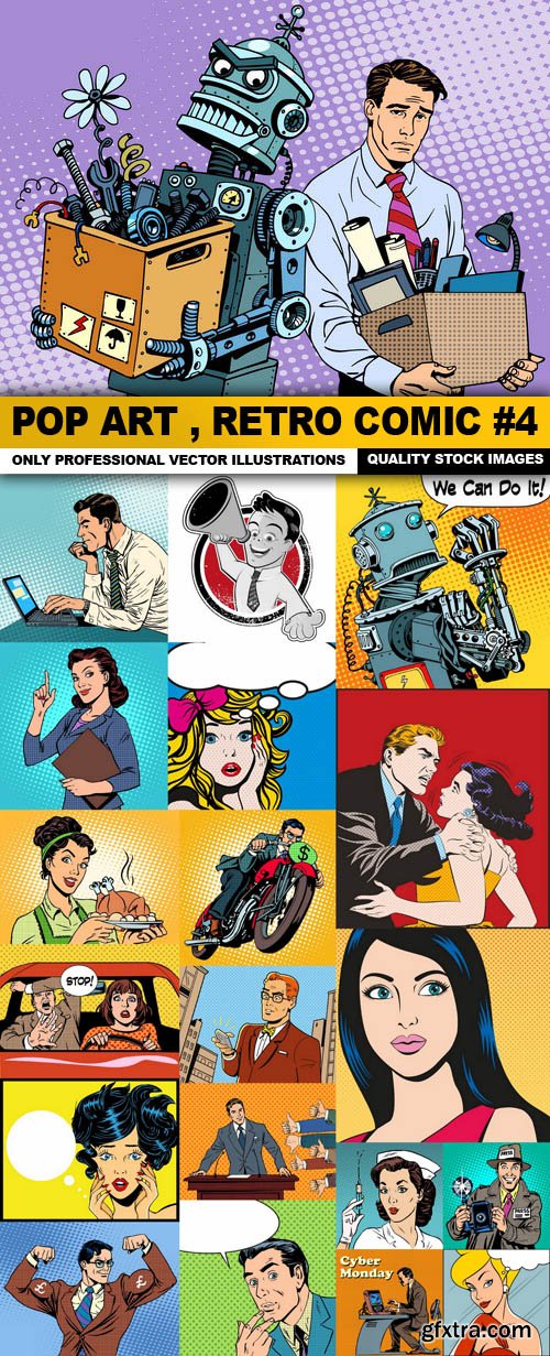 Pop Art , Retro Comic #4 - 20 Vector